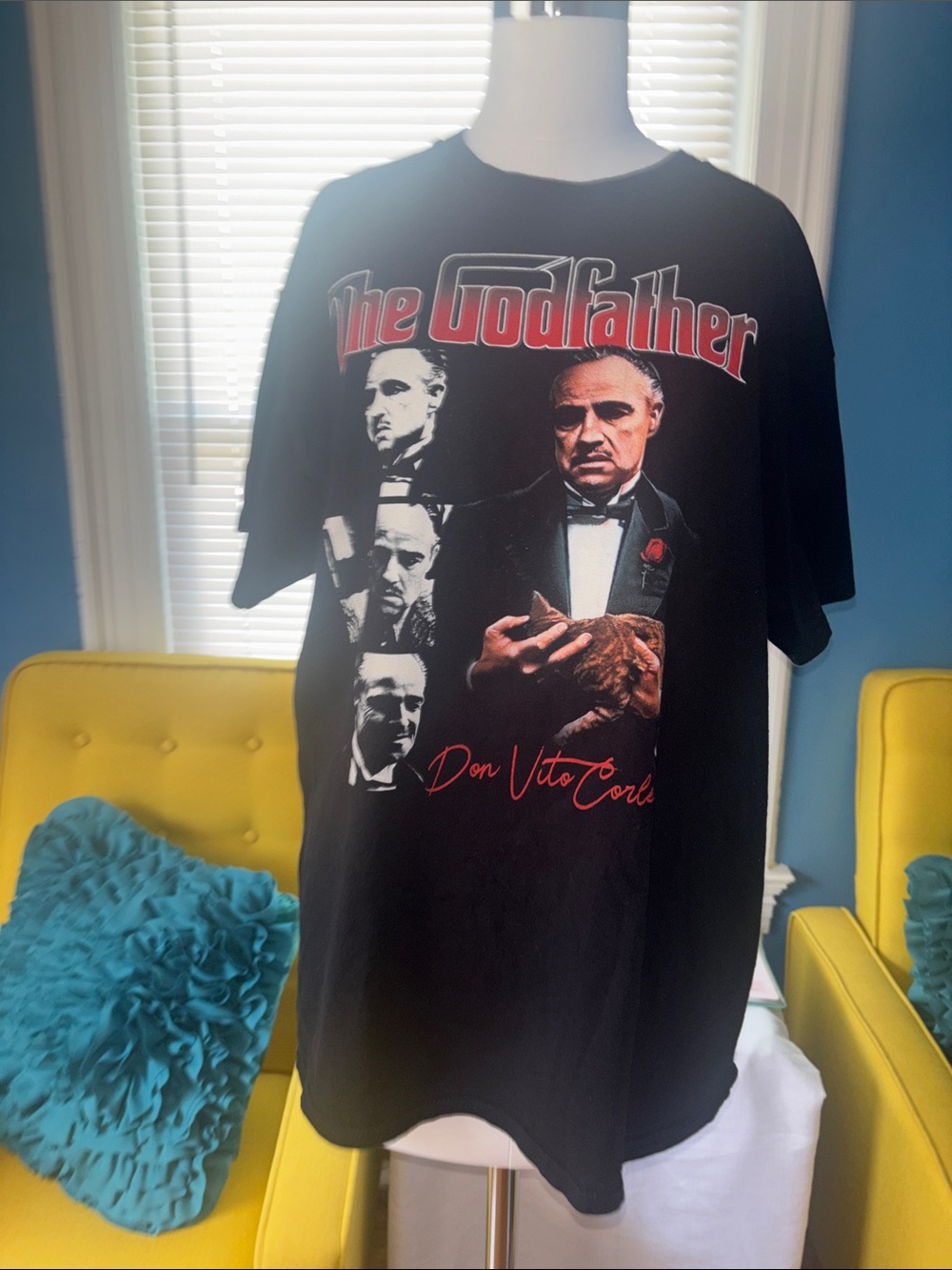 Black The Godfather Don Vito Corleone Graphic Tee